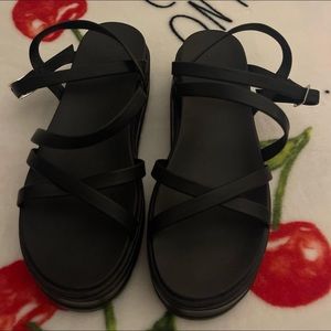 Black H&M Platform Sandals size W8